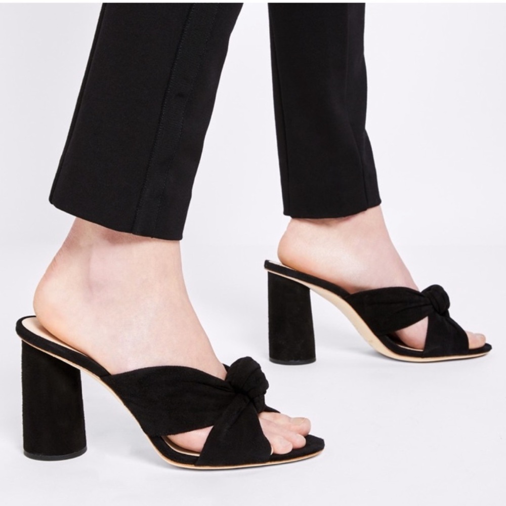 Loeffler Randall Coco Black Suede Heel Sandals